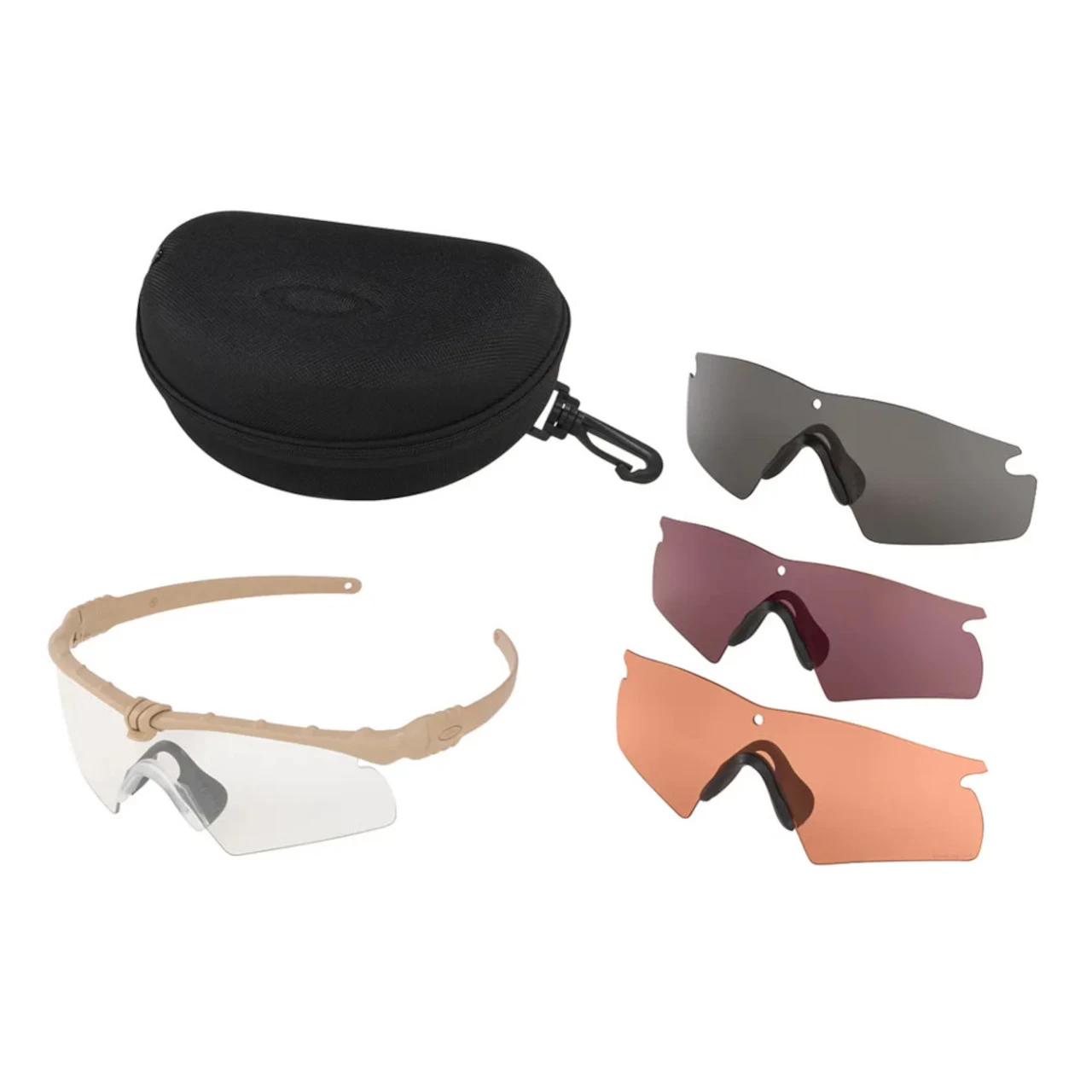 OAKLEY SI Ballistic M-Frame 3.0 Hybrid Laser, Clear, Gray And Persimmon Lenses Dark Tan Protective Eyewear (OO9146-28) - Image 6