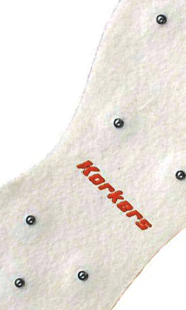 KORKERS OmniTrax V3.0 Studded Felt Sole, Gray/Orange (FA3050) - Image 2