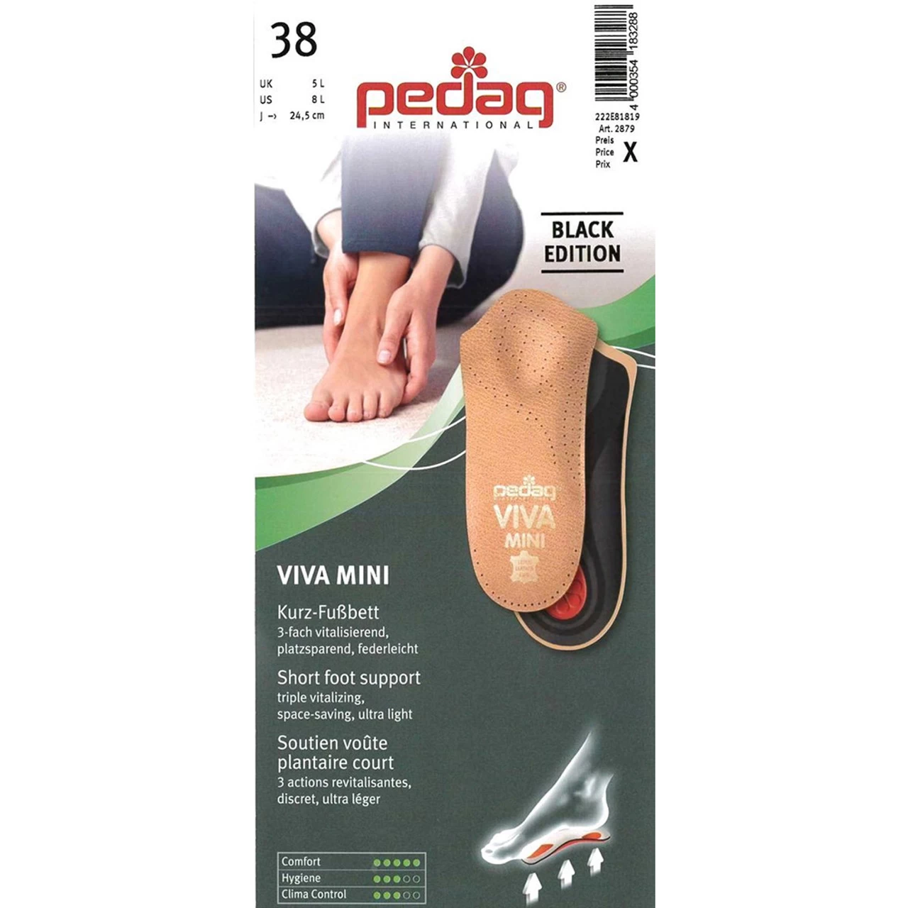 PEDAG Viva Mini Black 3/4 Insoles (287911) - Image 5