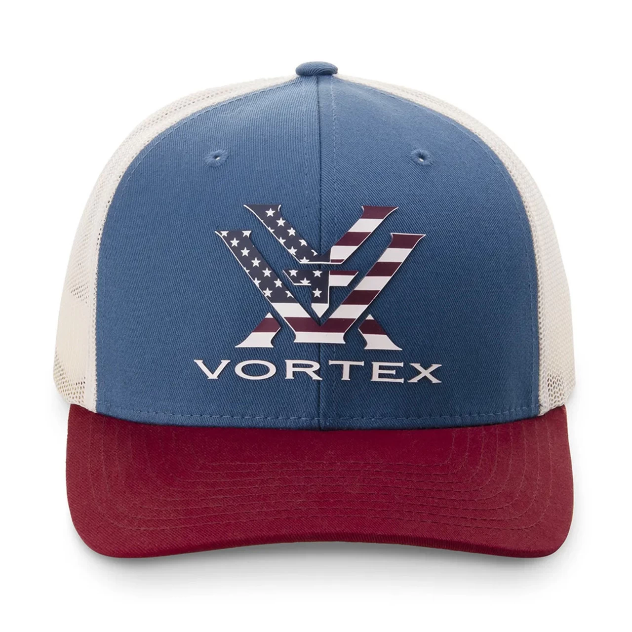 VORTEX Mens Stars Over Stripes One Size Red White Blue Cap (122-11-RWB)