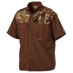 DRAKE Youth Wingshooter's Two-Tone Camo Realtree Max-5 Short Sleeve Shirt (DY2600-015)