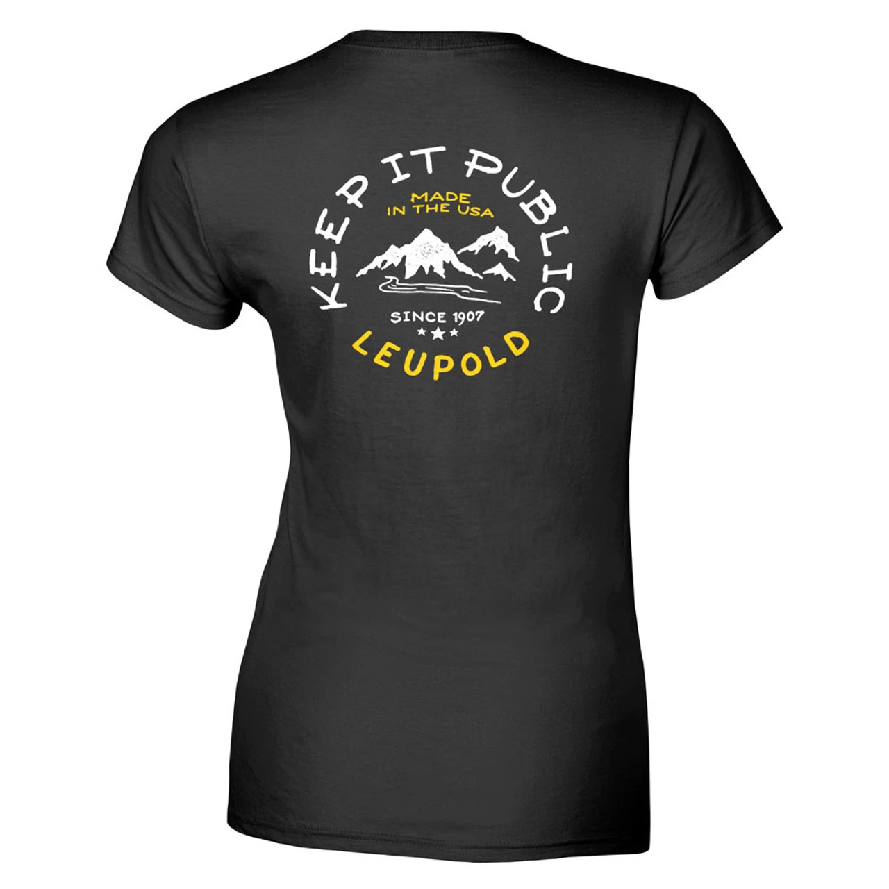 LEUPOLD Women's Keep It Public Black Tee - Image 5