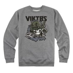 VIKTOS Men's Breacher Crewneck Fleece Dark Grey Heather Sweatshirt (17020)