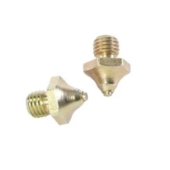 KORKERS 40 Threaded Gold Carbide Spikes With Washers (FA9030)