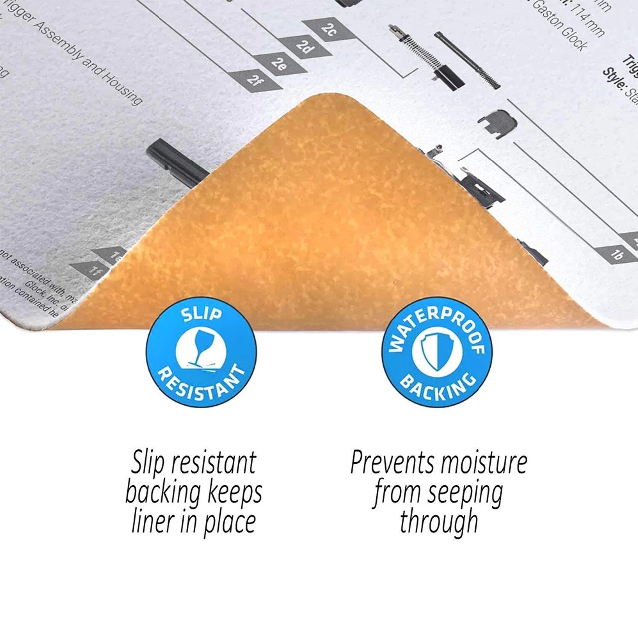 1800GunsAndAmmo Universal Gun Cleaning Mat 16x20 For Glock (MAT-GLOCK-17) - Image 3