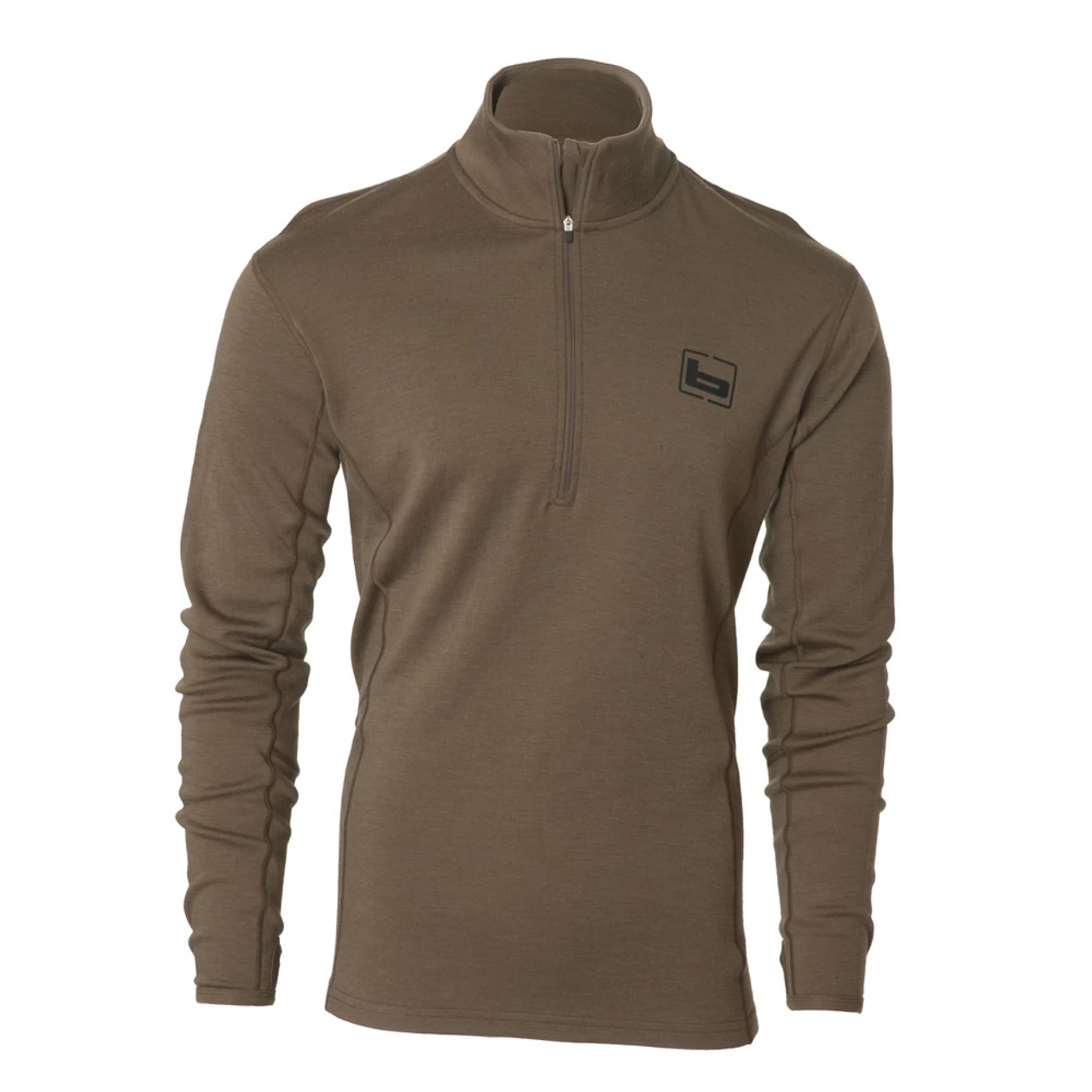 BANDED Base Merino Wool Chocolate 1/4 Zip Pullover (B1030020-CH)