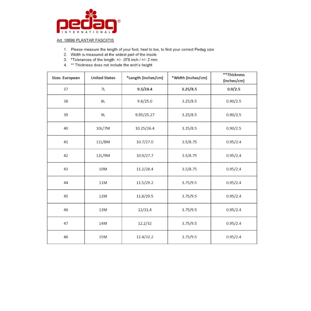 PEDAG Plantar Fasciitis Orthotic Insole (18699) - Image 5
