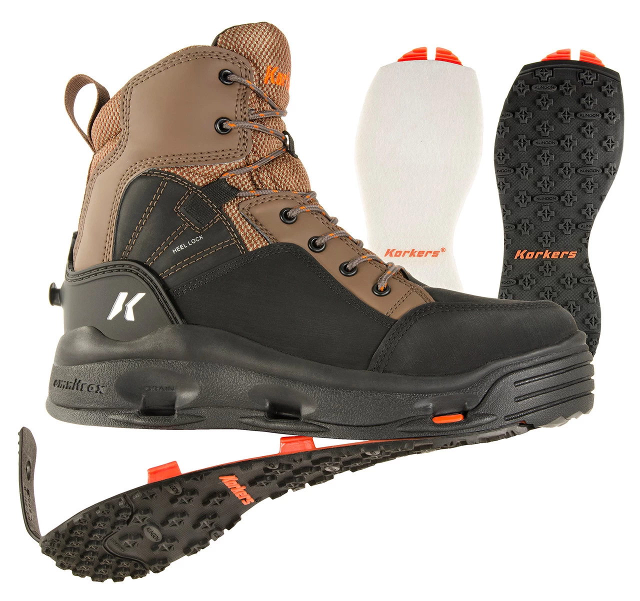 KORKERS BuckSkin With Felt & Kling-On Outsole Boots (FB4310)