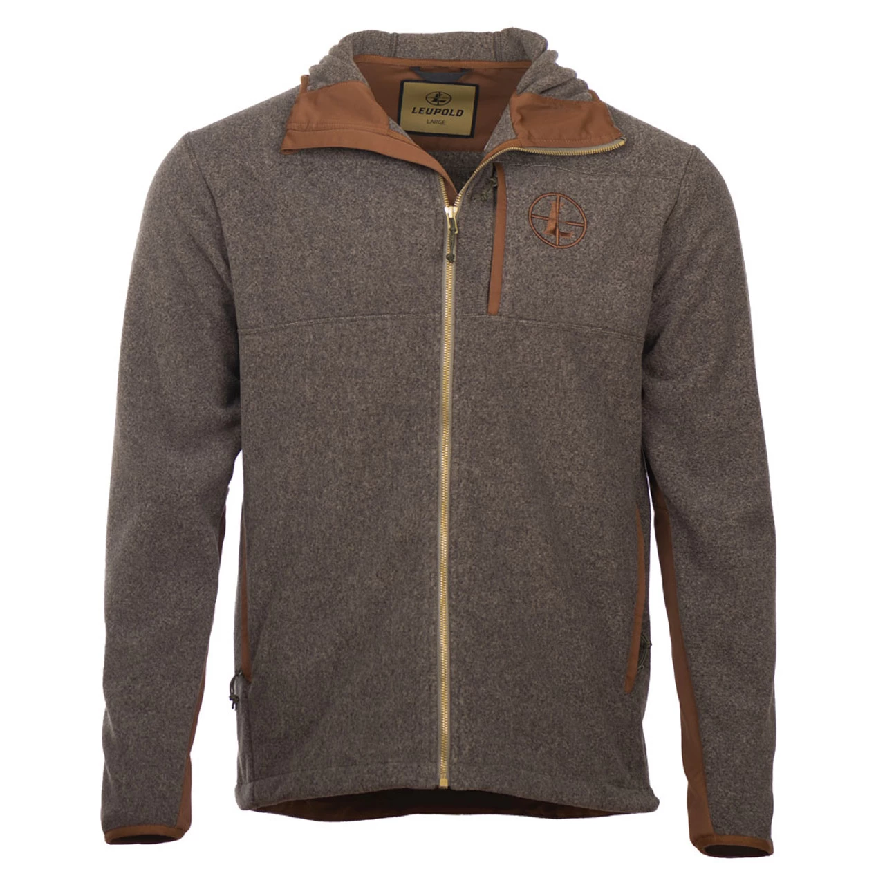 LEUPOLD Men's Make Ready Ash Green Full Zip Hooded Fleece Jacket