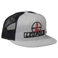 LEUPOLD Reticle Heather Black Flat Brim Trucker Hat (170584)